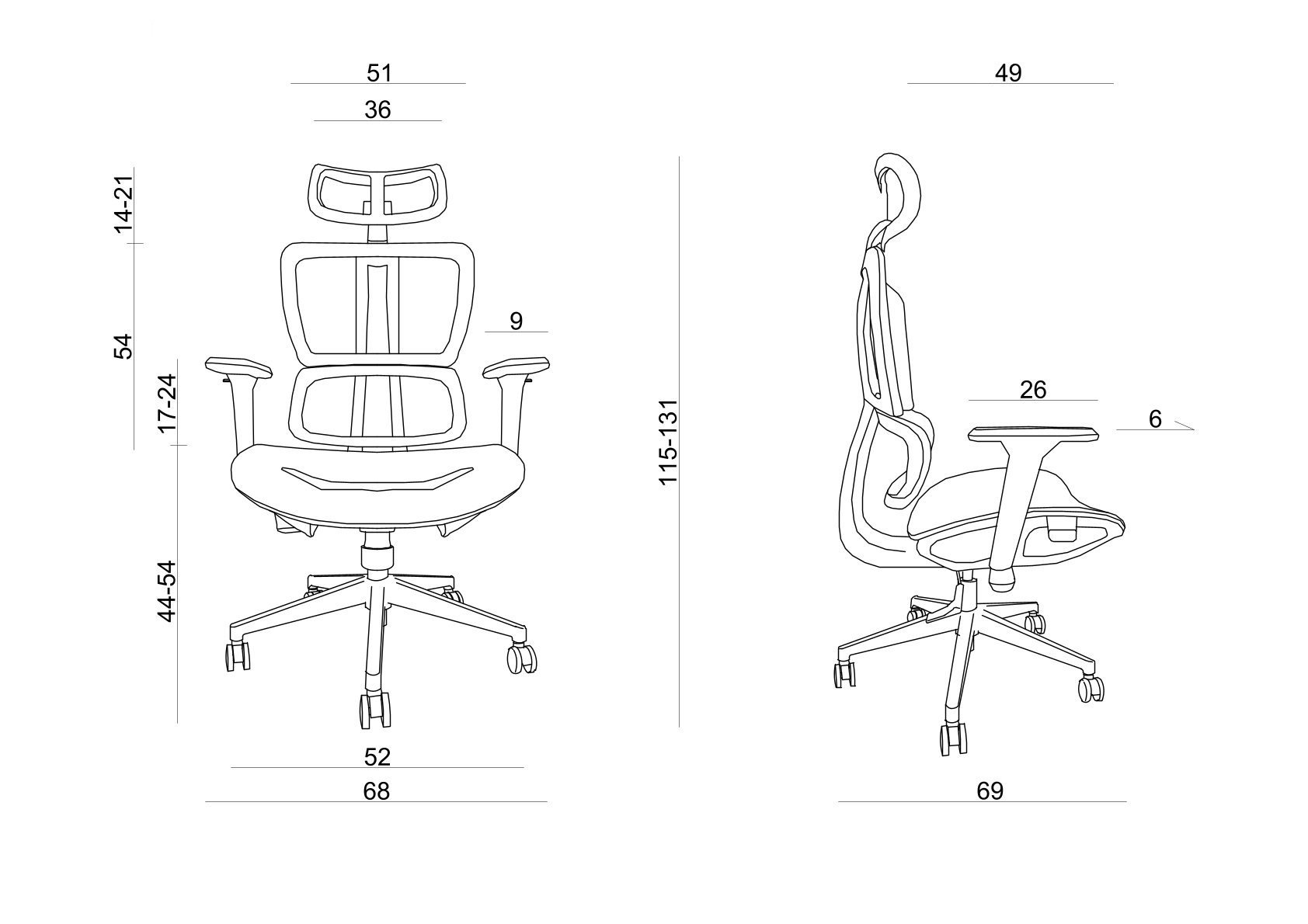 Ergonomic office chair FOX