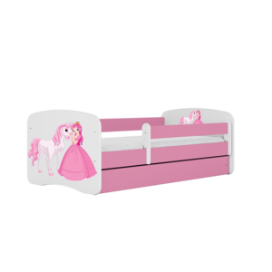Children's bed with a drawer Babydreams white / pink